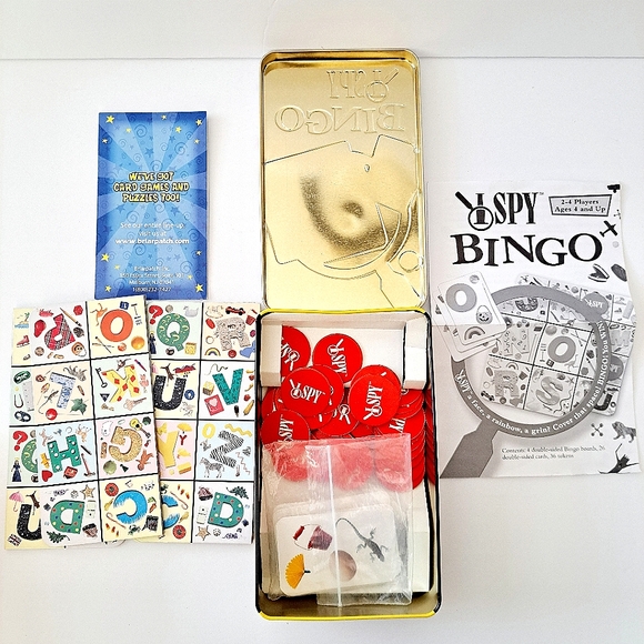 Vtg Y2k I Spy Bingo & I Spy Sandcastle 100 Pc Puzzle Scholastic Kids Games EUC - Picture 5 of 7